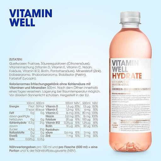 Vitamin Well Drink 12x500ml - SHOPOUTLET24. Der Protein und Supplement Dealer