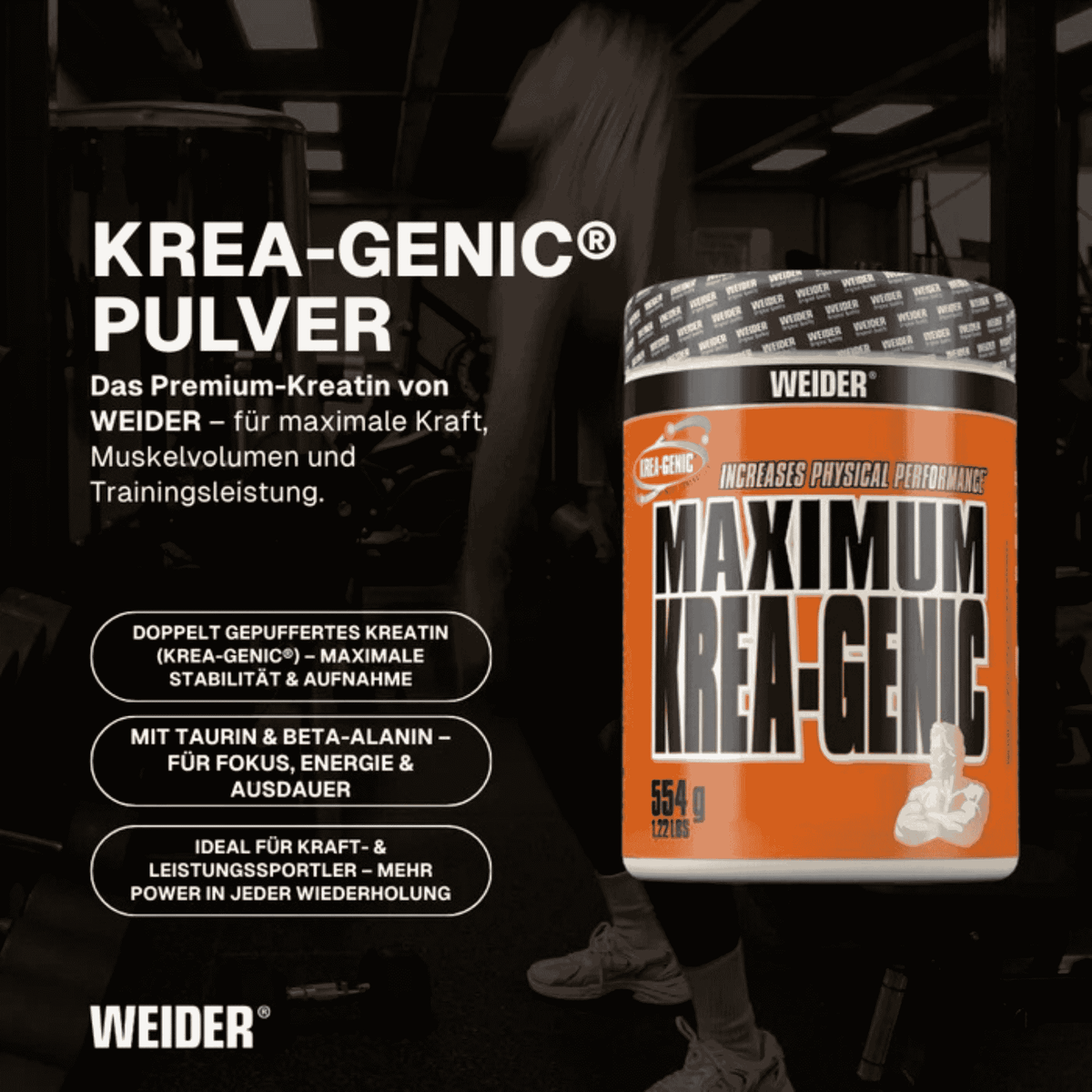 Weider Krea-Genic 554g, Dose