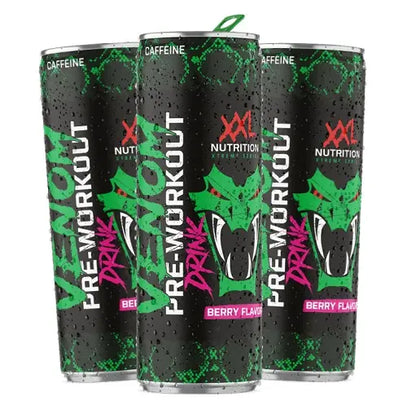 XXL Nutrition Venom Pre Workout Drink 24x250ml Sour Berry - SHOPOUTLET24. Der Protein und Supplement Dealer